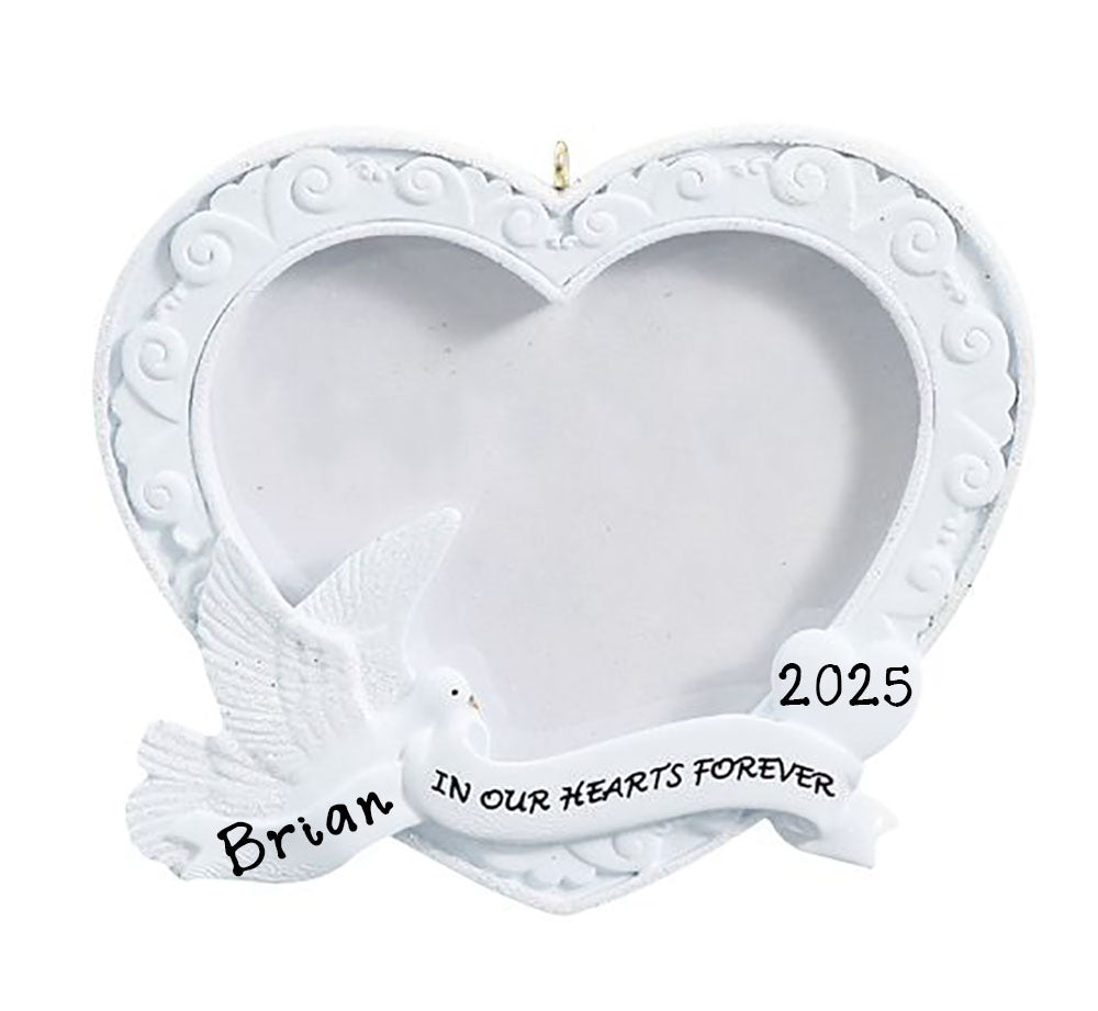 In Our Hearts Photo Frame Ornament
