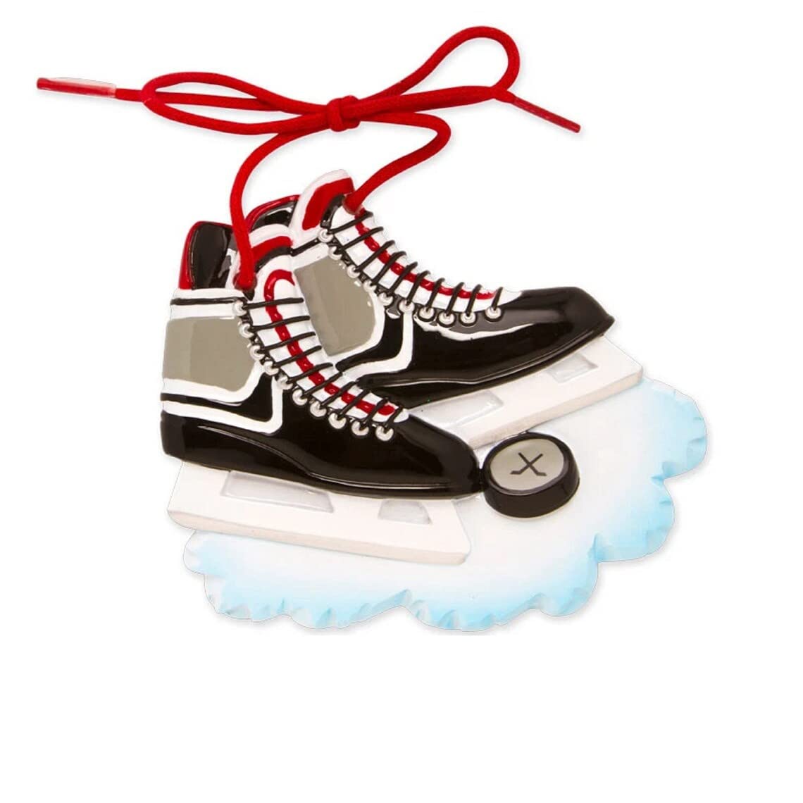 HOBBY HOME ACCESSORIES Personalized Hockey Skates Christmas Ornament | Red Hockey Skates Ornament - Free Personalized (Hockey Skates Red)