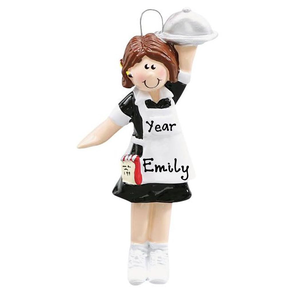 Waitress Personalized Christmas Tree Ornament | Custom Writing Waitress Personalized Ornaments 2025