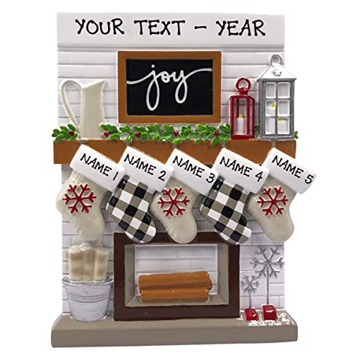Personalized Family Ornament Set (Family of 5)