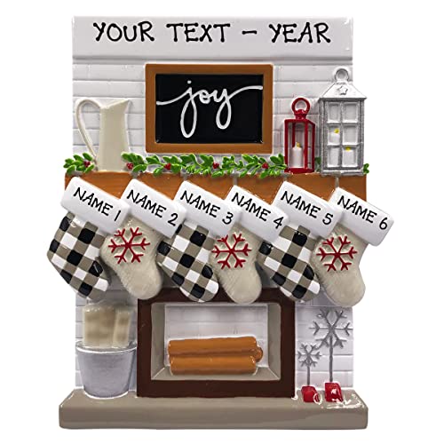 Personalized Family Ornament Set (Family of 6)