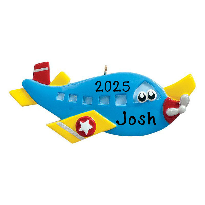 Personalized Airplane Toy Ornament