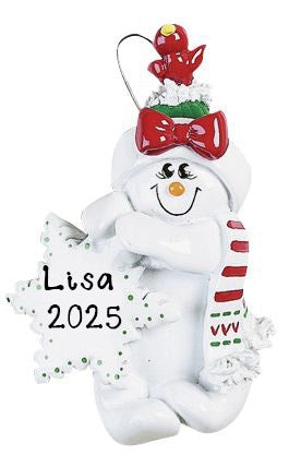 Bird Nest Snow-Woman Ornament