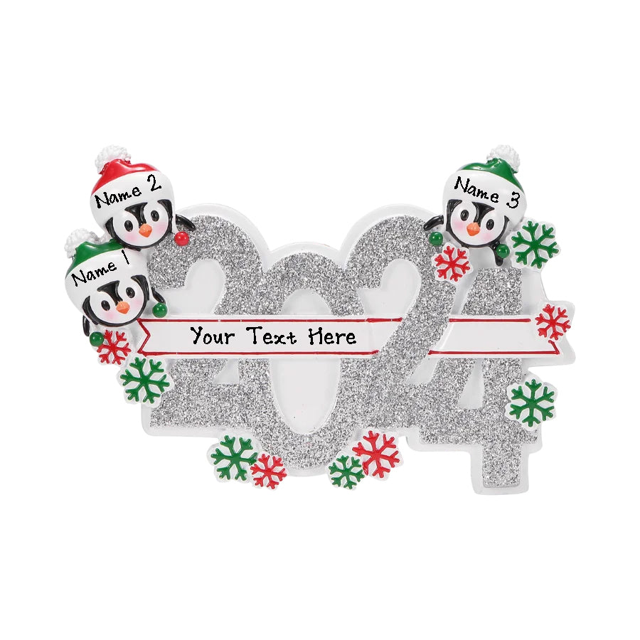 Personalized Family of 3 Christmas Ornament [2022]