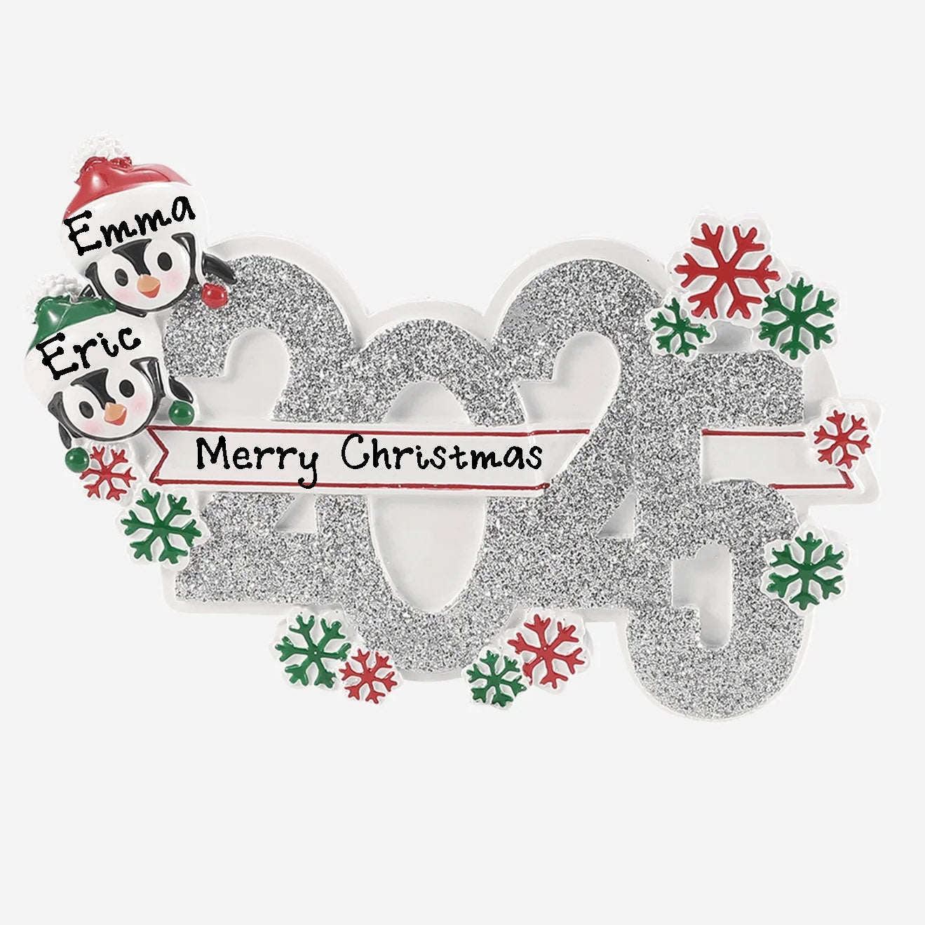 Personalized Family Christmas Ornament (Family of 2)