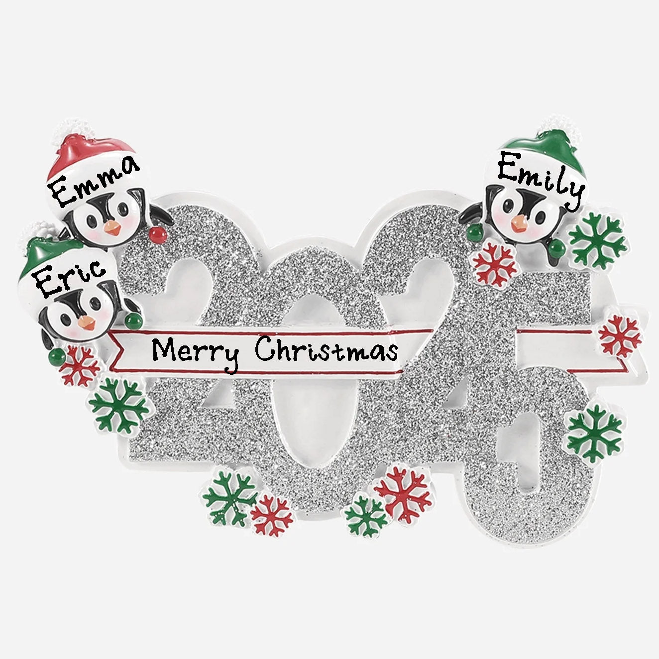 Personalized Family of 3 Christmas Ornament [2022]