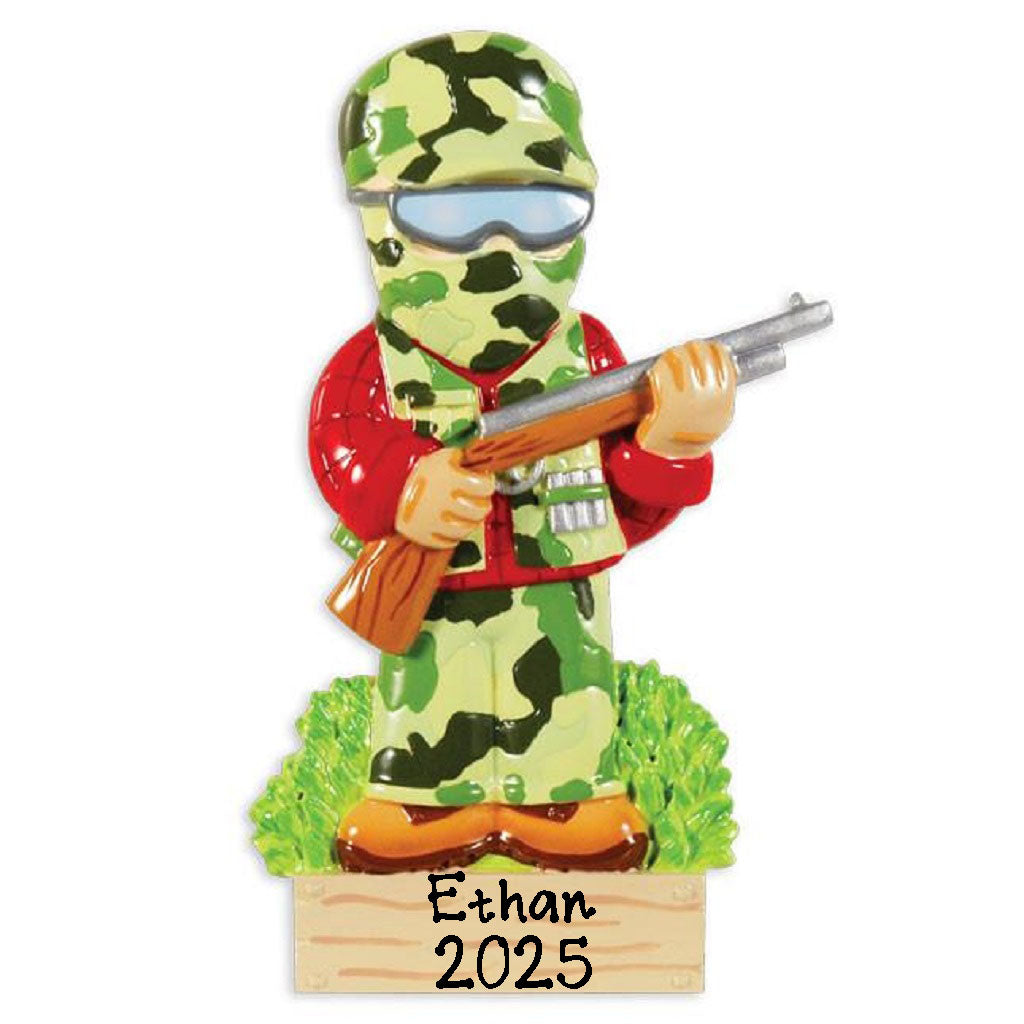 Camo Hunter Ornament