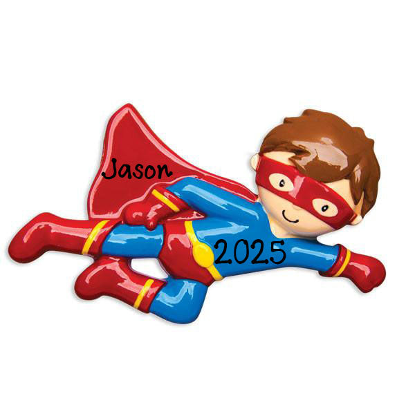 Super Hero Ornament (Blue)