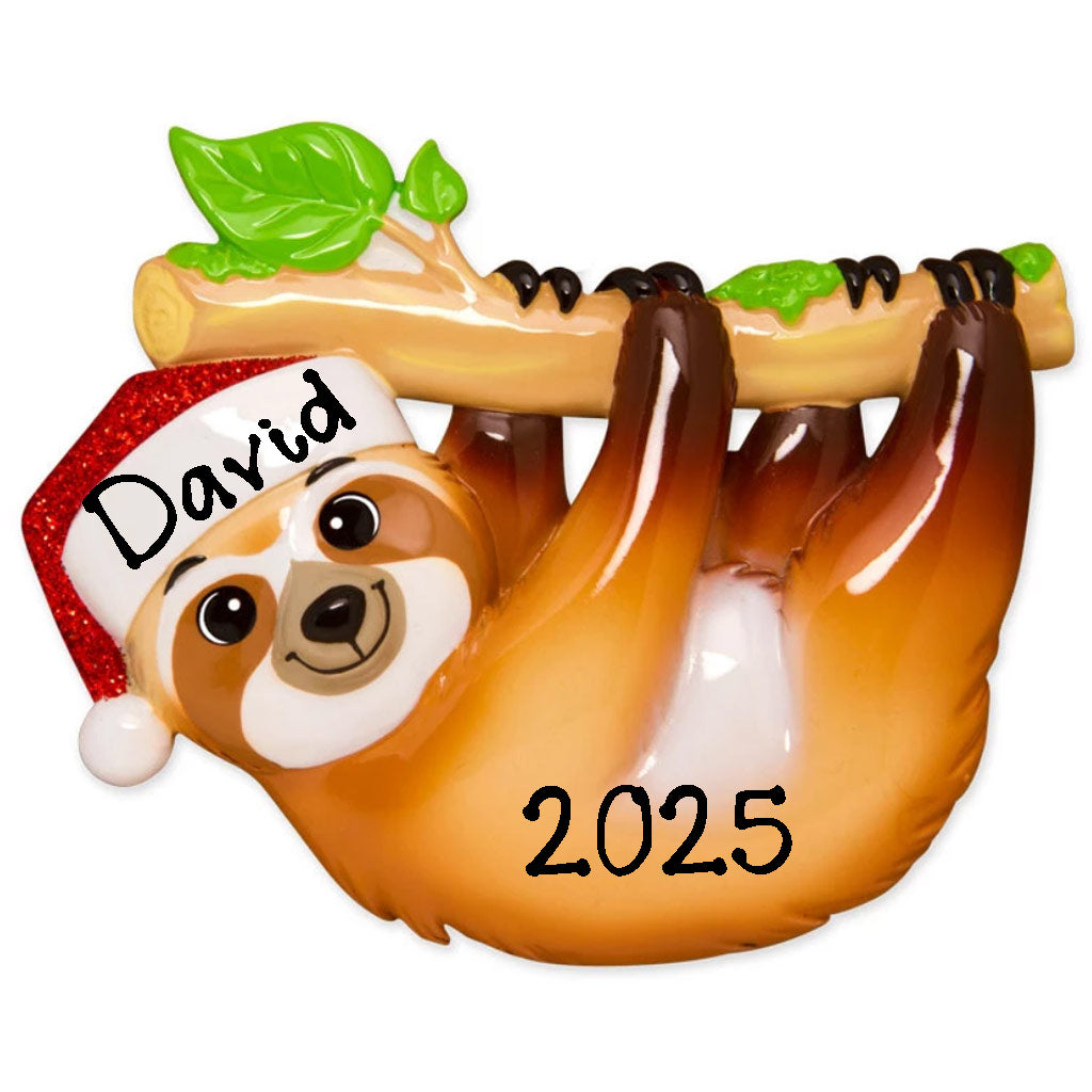 Sloth Character Personalized Ornament