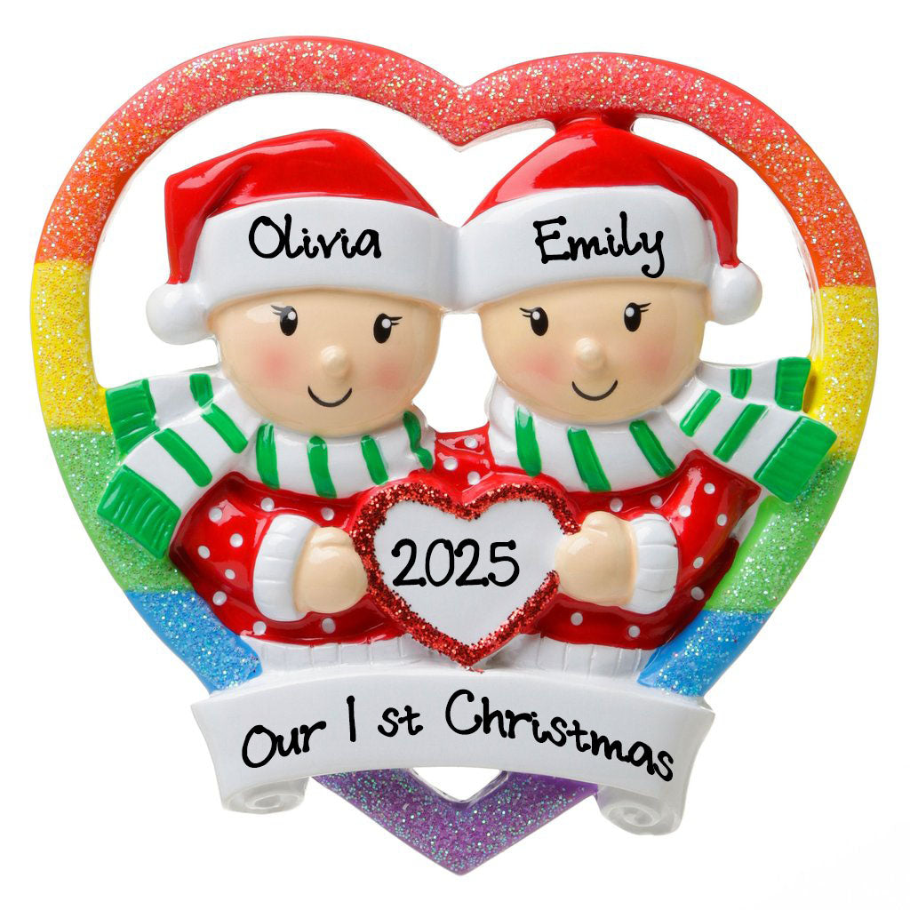 Same Sex Gay Couple Personalized Ornament