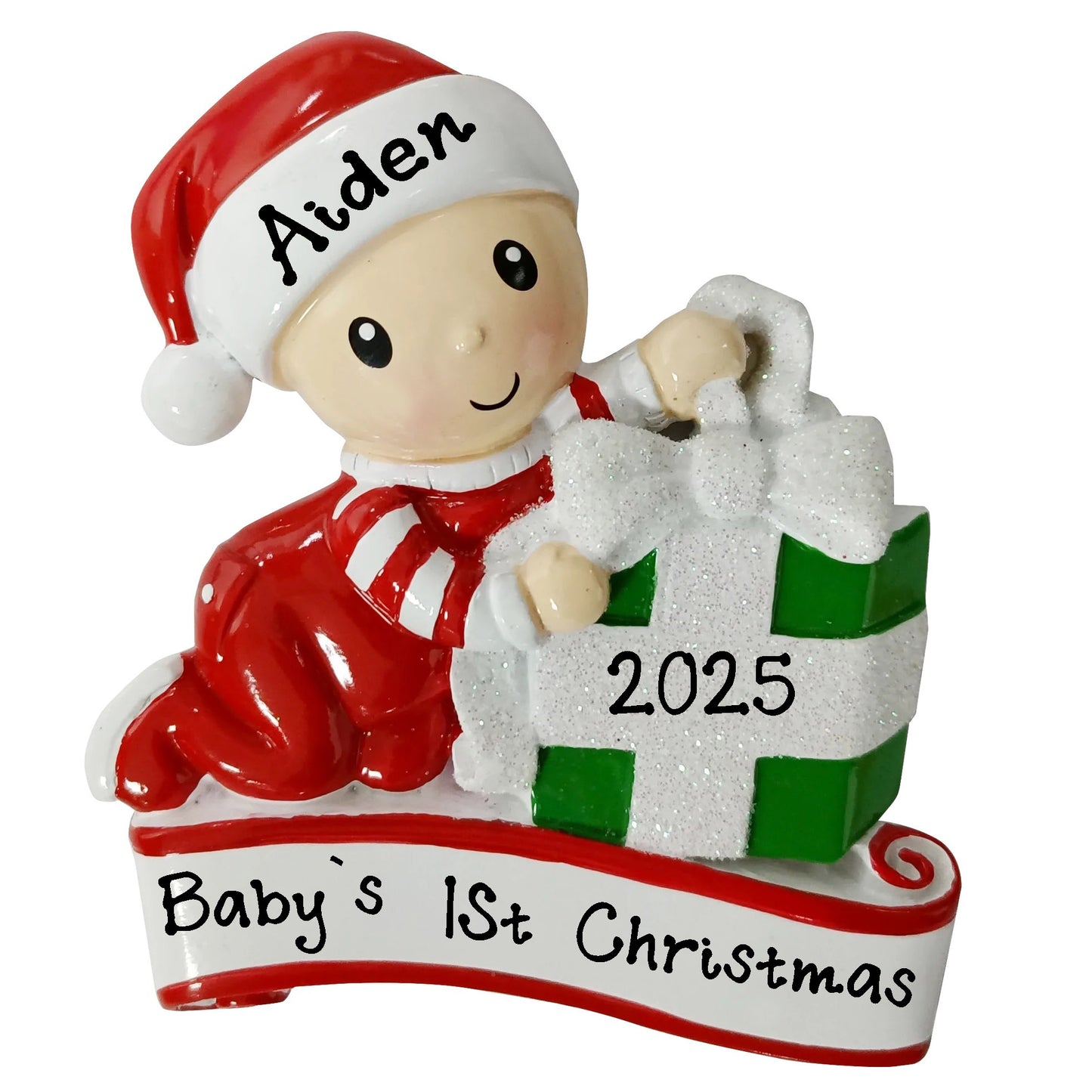 Personalized Baby`s First Christmas Ornament