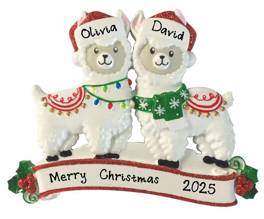 Llama Family Personalized Ornament (Family of 2)
