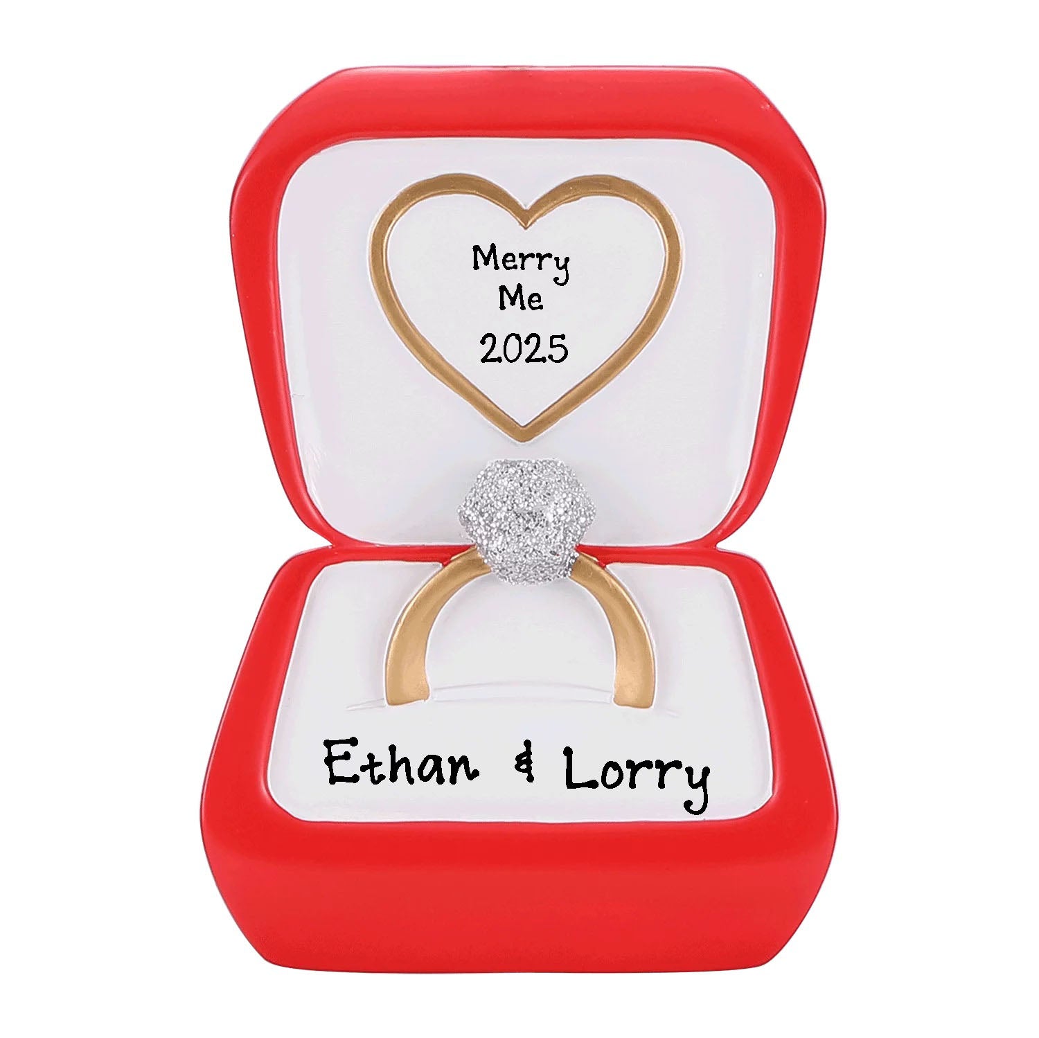 Personalized Just Married Ornament (Wedding Ring)