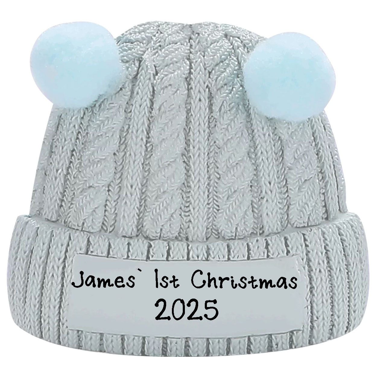 Baby`s First Christmas Ornament New Born Baby Gift (Blue)