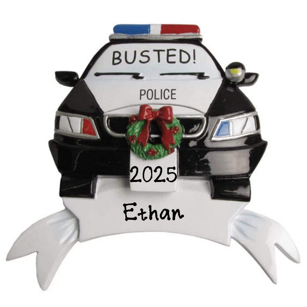 Police Car Personalized Ornament
