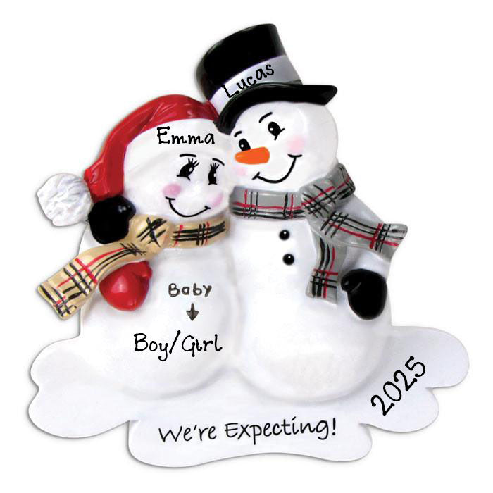 We`re Expecting Baby Children (Expecting Baby) Personalized Ornament (Family of 2)