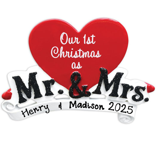 Mr & Mrs Couple Personalized Ornament