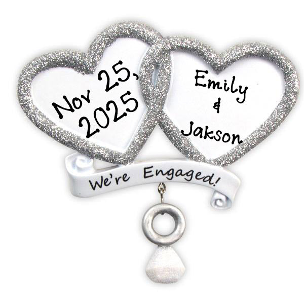 We`re Engaged Ornament (Engaged Heart)