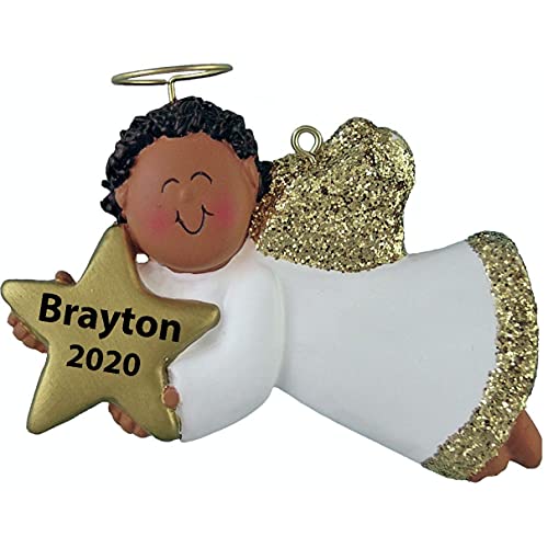 Angel with Star Ornament (Male African American) Default Title