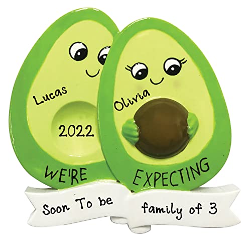 Avocado Couple Personalized Christmas Ornament
