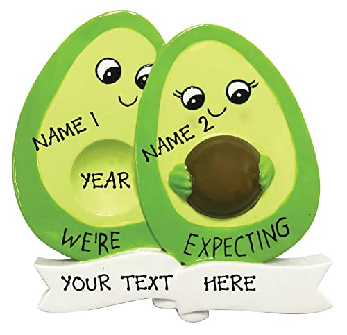 Avocado Couple Personalized Christmas Ornament