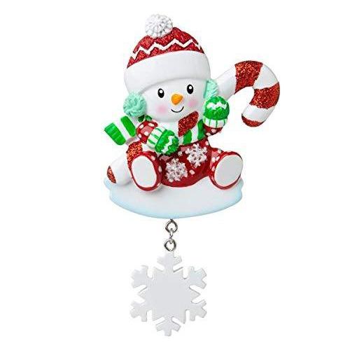 Baby Decorating Christmas Lights Personalized Ornament (Red Snow Baby)