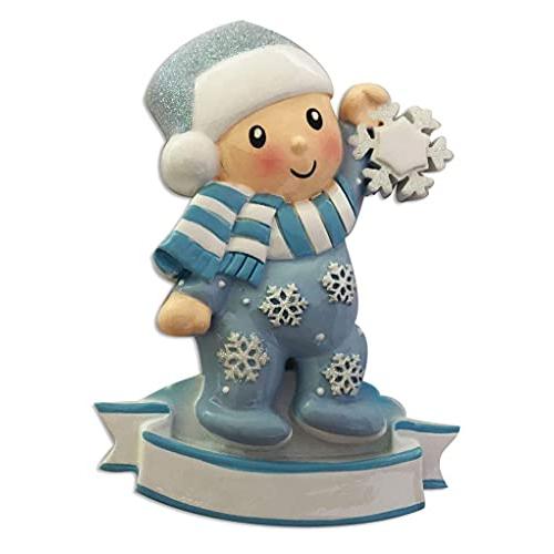 Baby`s 1st Christmas Personalized Ornament (Baby Blue)