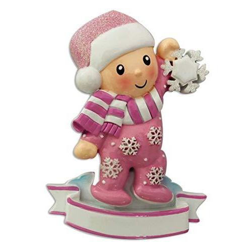 Baby`s 1st Christmas Personalized Ornament (Baby Pink) Default Title