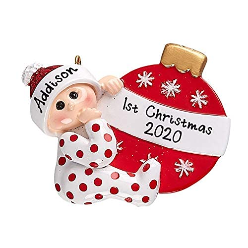 Baby's 1st Christmas Personalized Ornament (Red Ball) Default Title