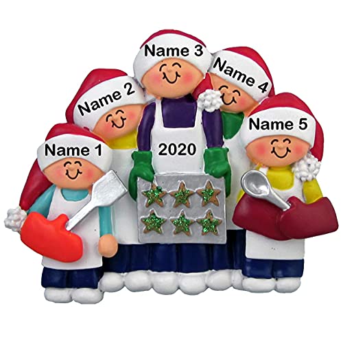Baking Cookies Family Personalized Ornament (Family of 5) Default Title