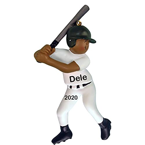 Baseball Boy Personalized Ornament (Baseball Male African American) Default Title