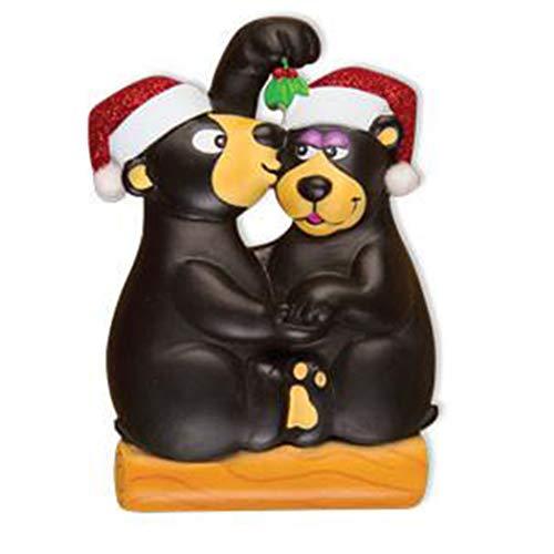 Black Bear Couple Personalized Ornament