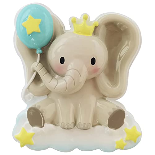 Boy Baby Elephant Personalized Christmas Tree Hanging Ornament