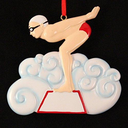 Boy Swimmer Personalized Ornament Default Title