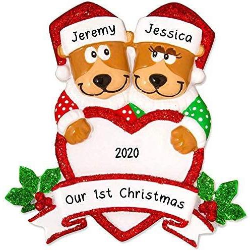 Brown Bear Family Personalized Ornament (Family of 2)