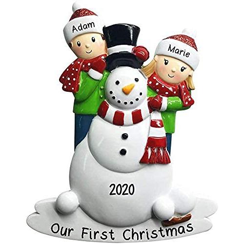 Building Snowman Family Ornament (Family of 2)