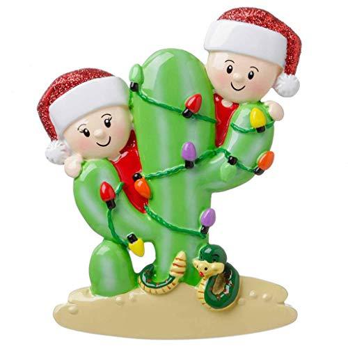 Cactus Family Personalized Ornament (Family of 2)