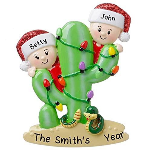 Cactus Family Personalized Ornament (Family of 2)