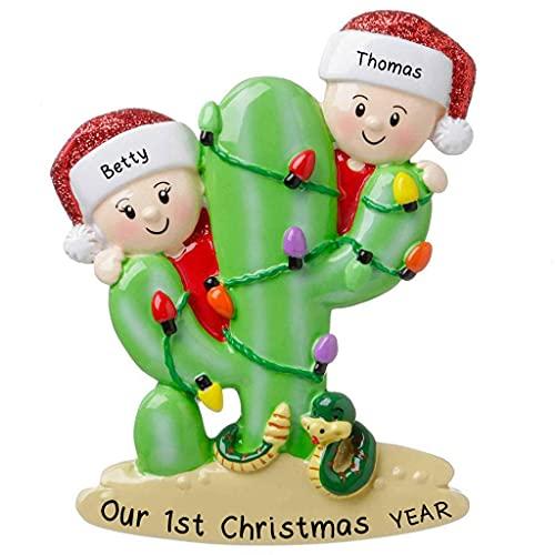 Cactus Family Personalized Ornament (Family of 2)