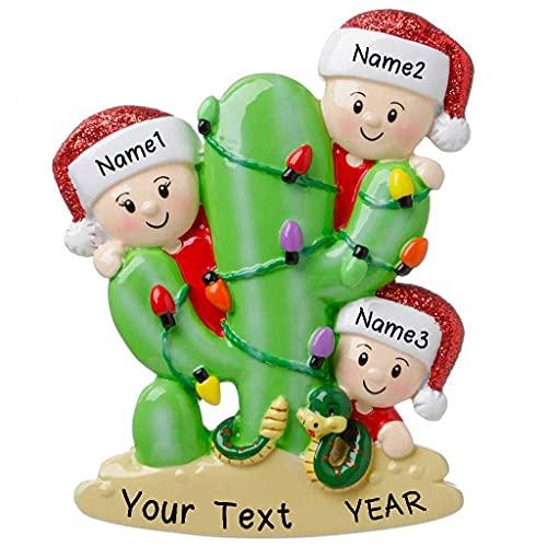 Cactus Family Personalized Ornament (Family of 3) Default Title