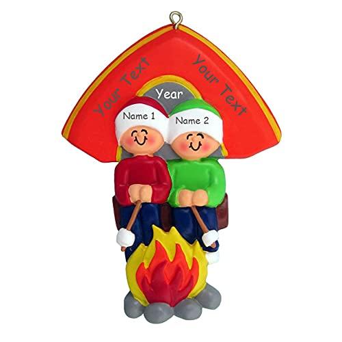 Camping Family Personalized Ornament (Family of 2)