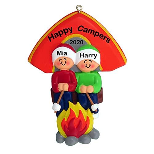 Camping Family Personalized Ornament (Family of 2)