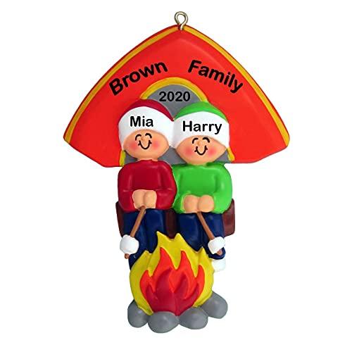 Camping Family Personalized Ornament (Family of 2)