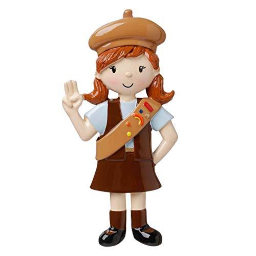 Child - Girls Club - Brown Uniform Personalized Ornament