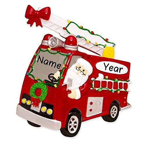 Christmas Parade Fire Truck Personalized Ornament Default Title