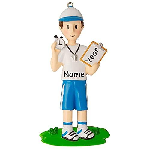 Coach with Whistle and Clipboard Personalized Ornament Default Title