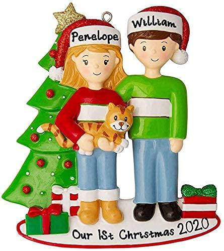 Couple with Cat Personalized Ornament