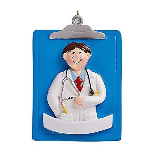 Doctor Man Clipboard Personalized Ornament (Doctor Man Clipboard) Default Title