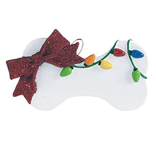 Dog Bone With Ribbon Personalized Ornament