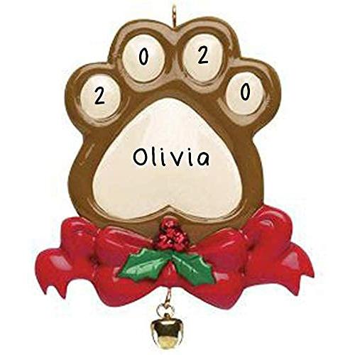Dog Paw Personalized Ornament